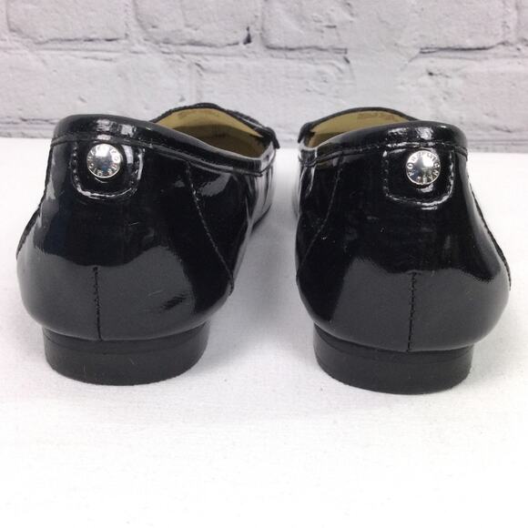 Michael Michael Kors Round Toe Preppy Patent Leather Minimalist Penny Loafer 10 - Picture 6 of 10